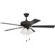 Eos 52 inch Espresso with Espresso/Walnut Blades Ceiling Fan (Blades Included), Contractor Fan