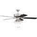 Pro Plus 104 52 inch Brushed Polished Nickel with Driftwood/Grey Walnut Blades Contractor Ceiling Fan