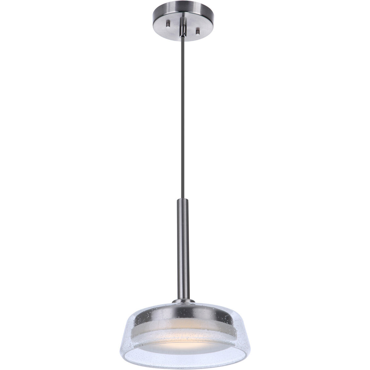 Centric LED 10 inch Brushed Polished Nickel Pendant Ceiling Light
