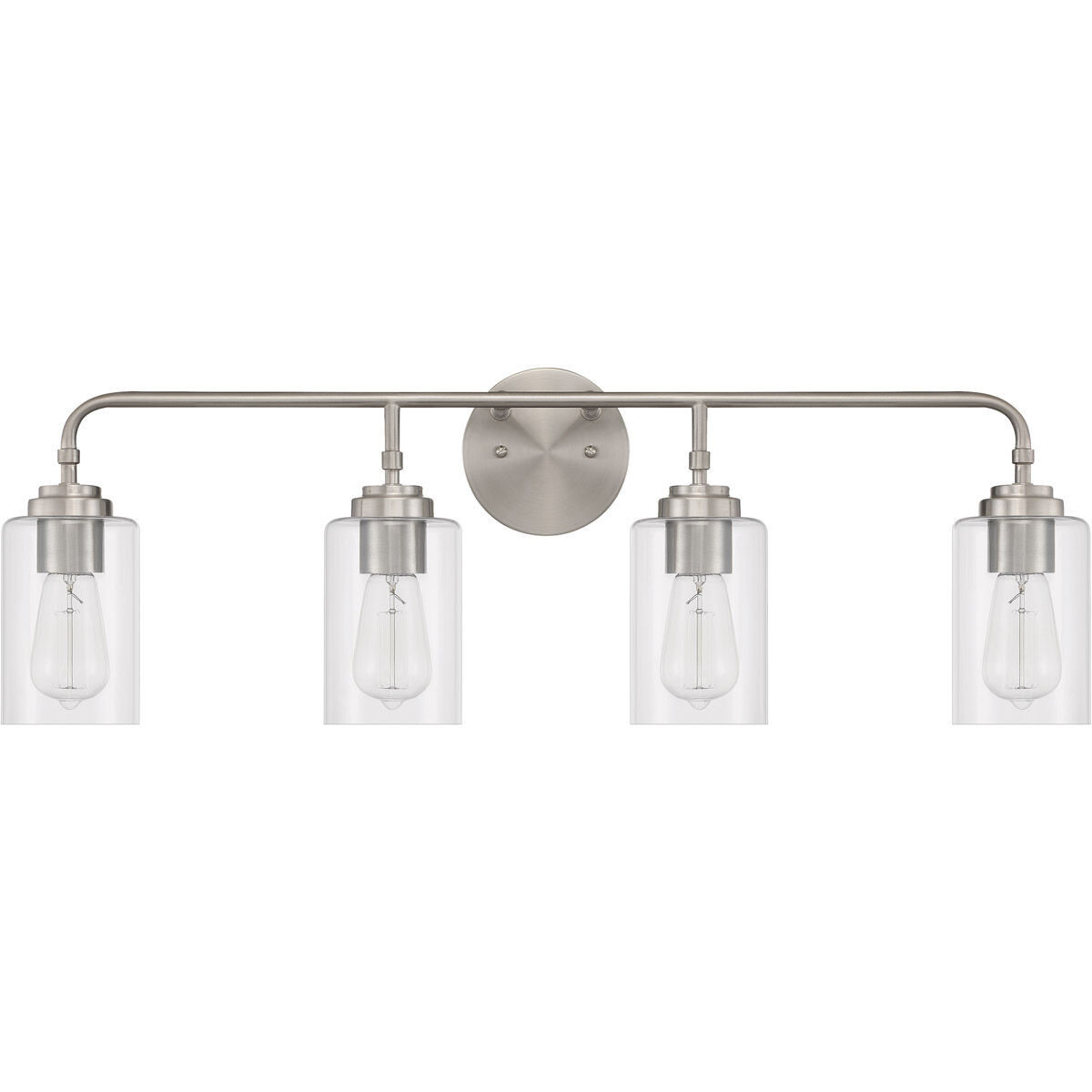 Stowe 4 Light 31 inch Brushed Polished Nickel Vanity Light Wall Light