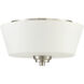Neighborhood Grace 2 Light 13 inch Brushed Polished Nickel Flushmount Ceiling Light in Frost White, Jeremiah
