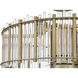 Reveal 24 inch Satin Brass with Clear Acrylic Blades Fandelier
