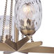 Guiding Star 4 Light 33.25 inch Satin Brass Linear Chandelier Ceiling Light