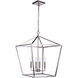 Flynt II 4 Light 20 inch Brushed Polished Nickel Foyer Light Ceiling Light