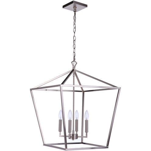 Flynt II 4 Light 20 inch Brushed Polished Nickel Foyer Light Ceiling Light