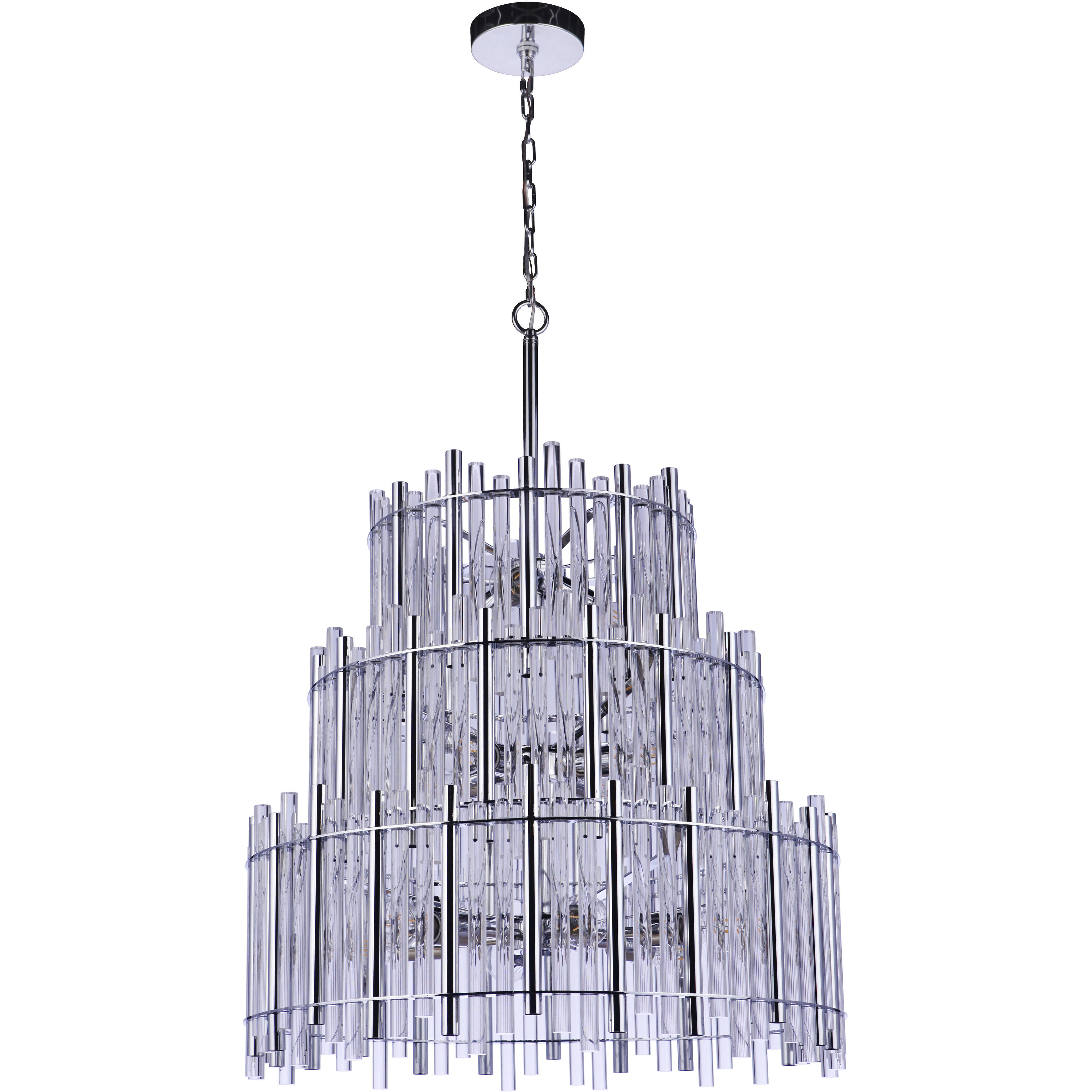 Reveal 13 Light 28 inch Chrome Chandelier Ceiling Light