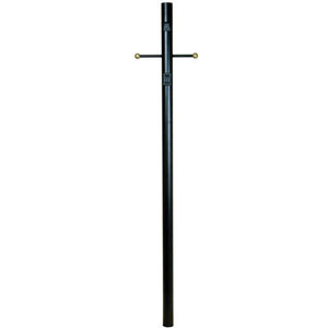 Smooth 84 inch Rust Outdoor Direct Burial Pole, Smooth