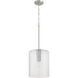 Lyndsey 1 Light 10 inch Brushed Polished Nickel Pendant Ceiling Light