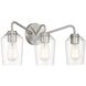 Shayna 3 Light 22 inch Brushed Polished Nickel Vanity Light Wall Light