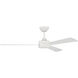Provision 52 inch Matte White with White/White Blades Ceiling Fan