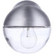 Evie Outdoor Wall Mount in Satin Aluminum, Small