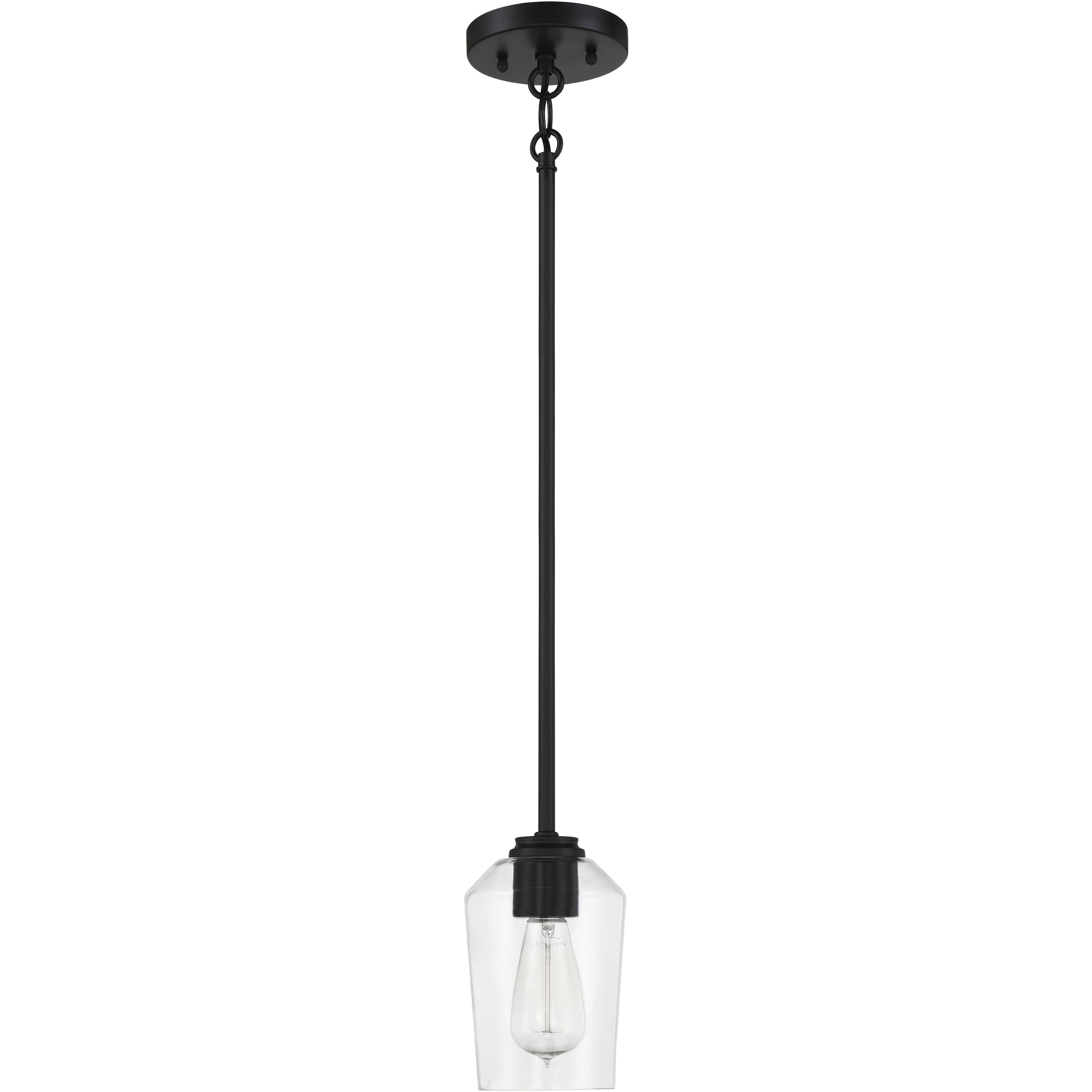 Shayna 1 Light 5 inch Flat Black Mini Pendant Ceiling Light