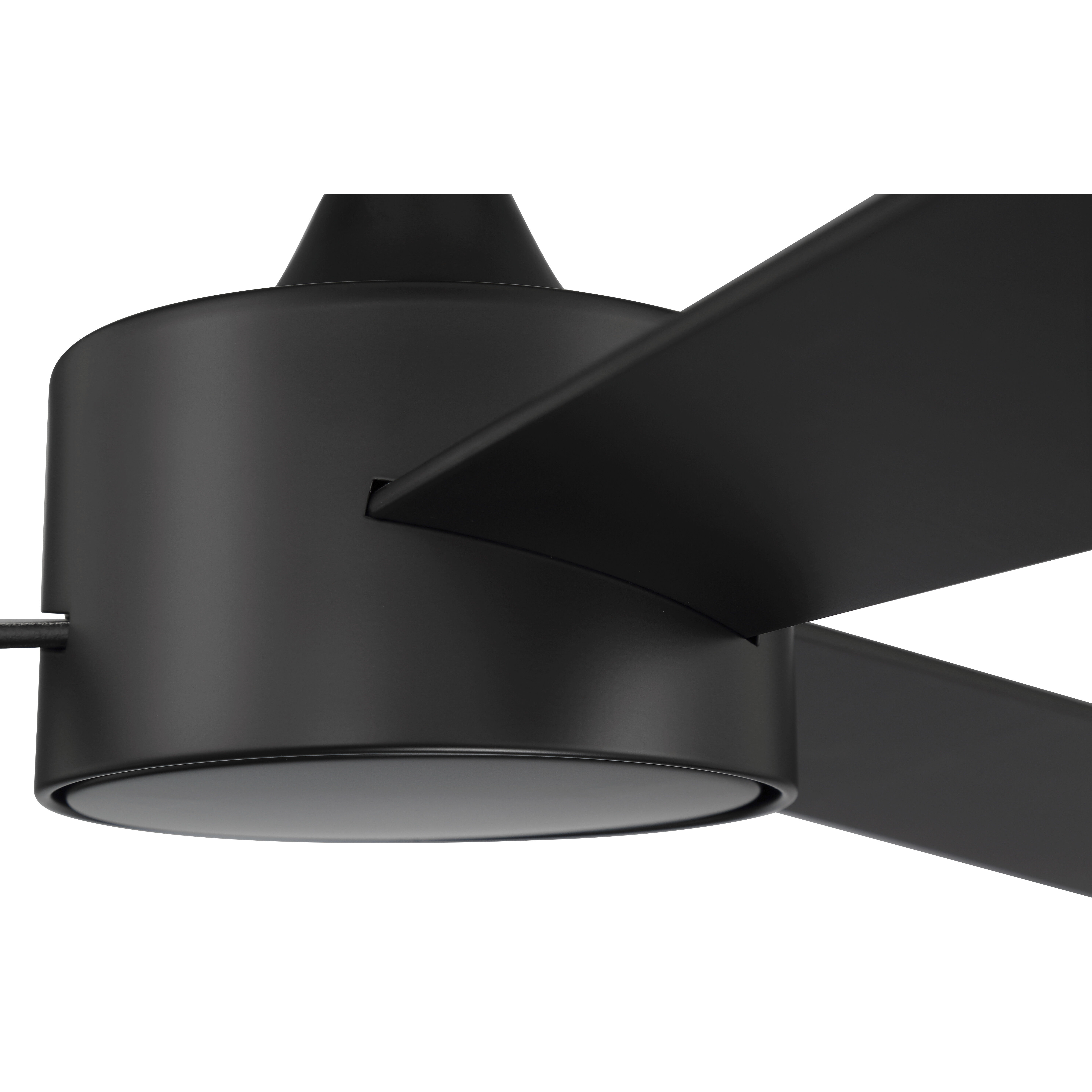 Provision 52 inch Flat Black with Flat Black/Flat Black Blades Ceiling Fan