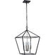 Flynt II 4 Light 16 inch Flat Black/Brushed Polished Nickel Foyer Light Ceiling Light