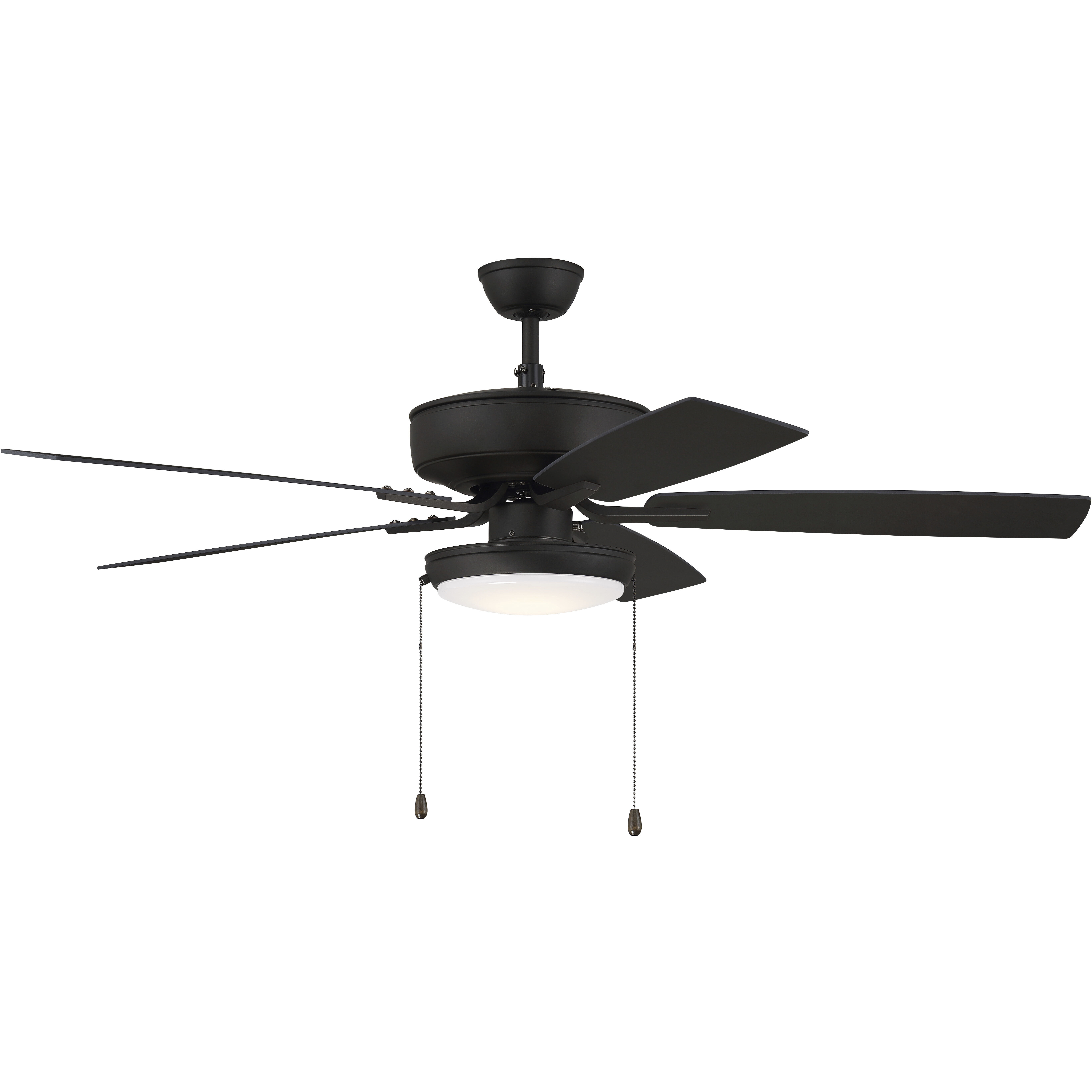 Pro Plus 119 52 inch Espresso with Espresso/Walnut Blades Contractor Ceiling Fan, Pan