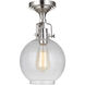 Gallery State House 1 Light 7.87 inch Polished Nickel Semi Flush Ceiling Light