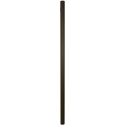 Fluted 84 inch Textured Black Outdoor Direct Burial Pole, Fluted