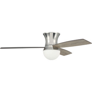 Daybreak 52 inch Polished Nickel with Driftwood/Greywood Blades Ceiling Fan, Flushmount