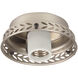 Universal LED Brushed Satin Nickel Fan Light Fitter, Shades Sold Separately