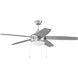 Phaze 52 inch Brushed Polished Nickel with Brushed Nickel/Greywood Blades Ceiling Fan