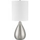 Leri 28.8 inch Brushed Polished Nickel Table Lamp Portable Light