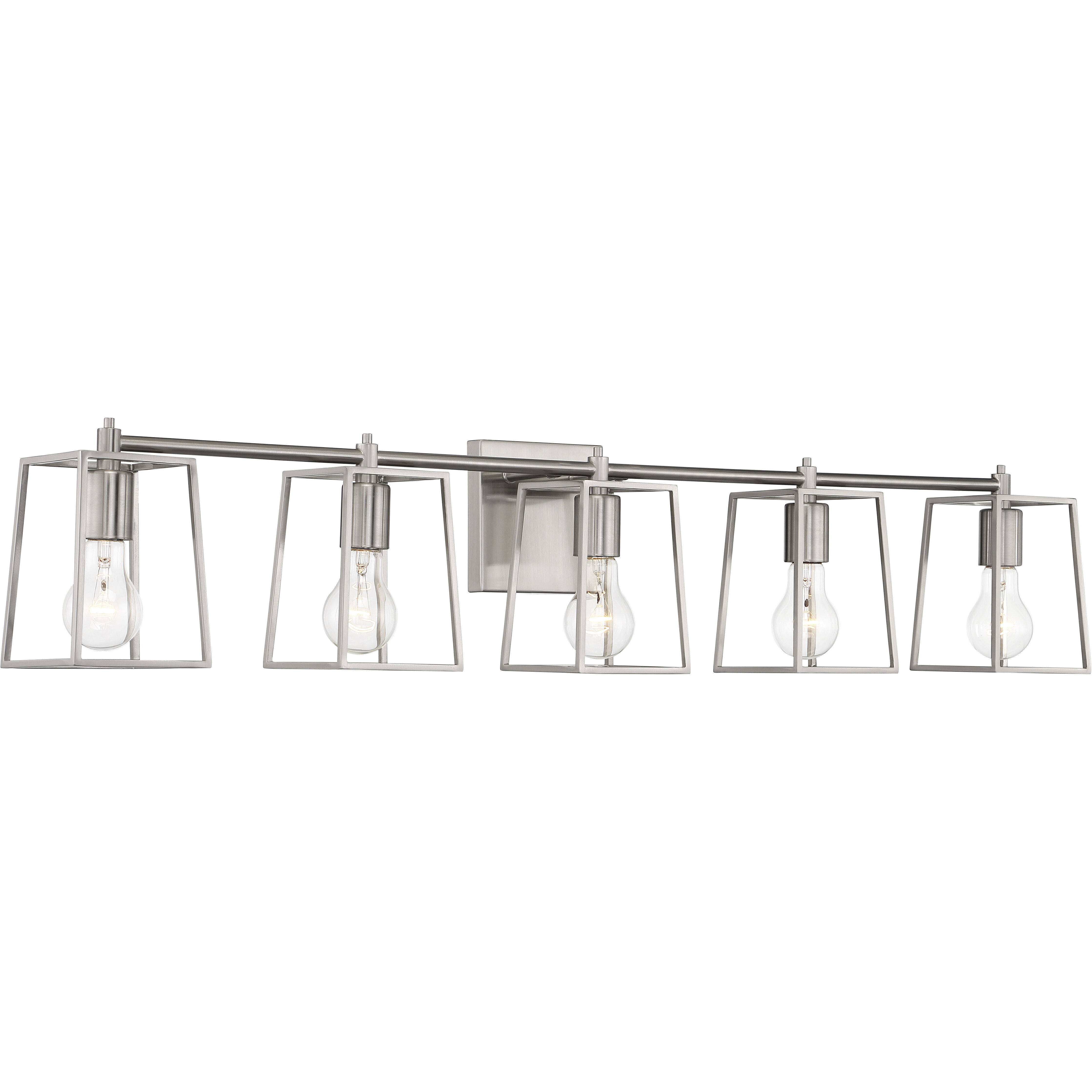 Dunn 5 Light 41 inch Brushed Polished Nickel Vanity Light Wall Light