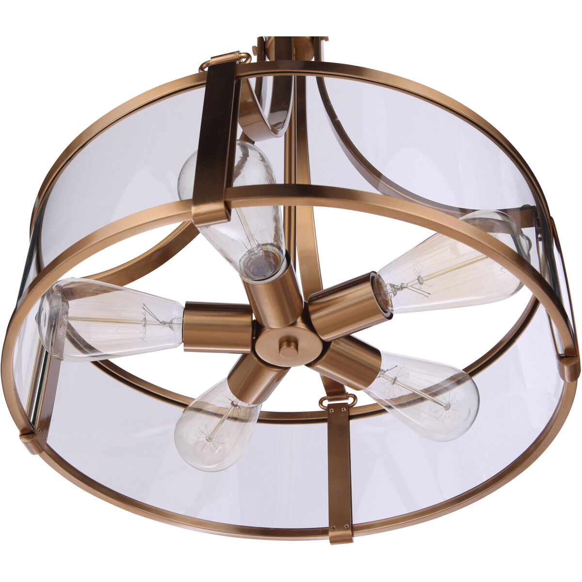 Elliot 5 Light 16.38 inch Satin Brass Pendant Ceiling Light