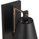 Blake 1 Light 6.3 inch Flat Black/Satin Brass Wall Sconce Wall Light