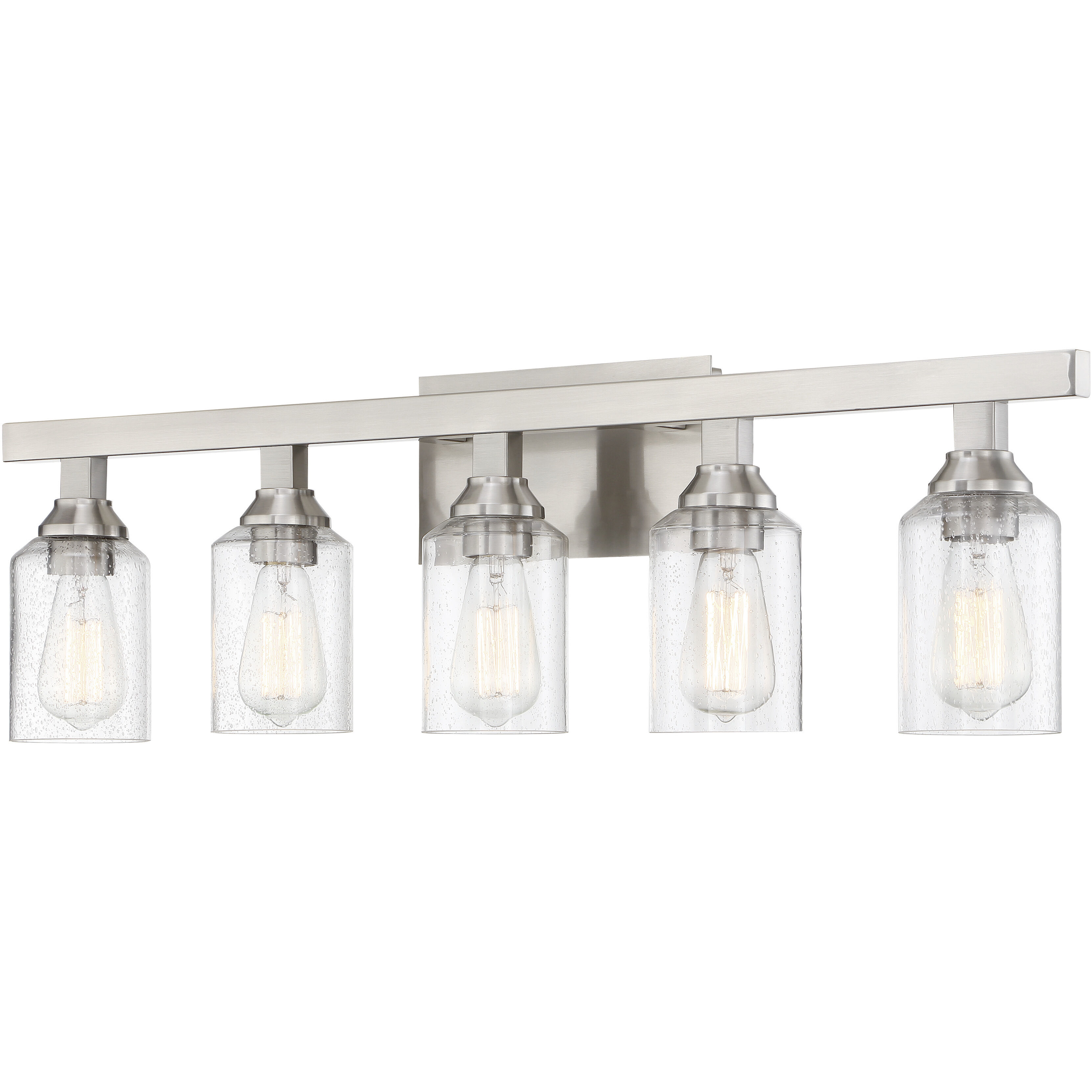 Neighborhood Chicago 5 Light 36 inch Brushed Polished Nickel Vanity Light Wall Light