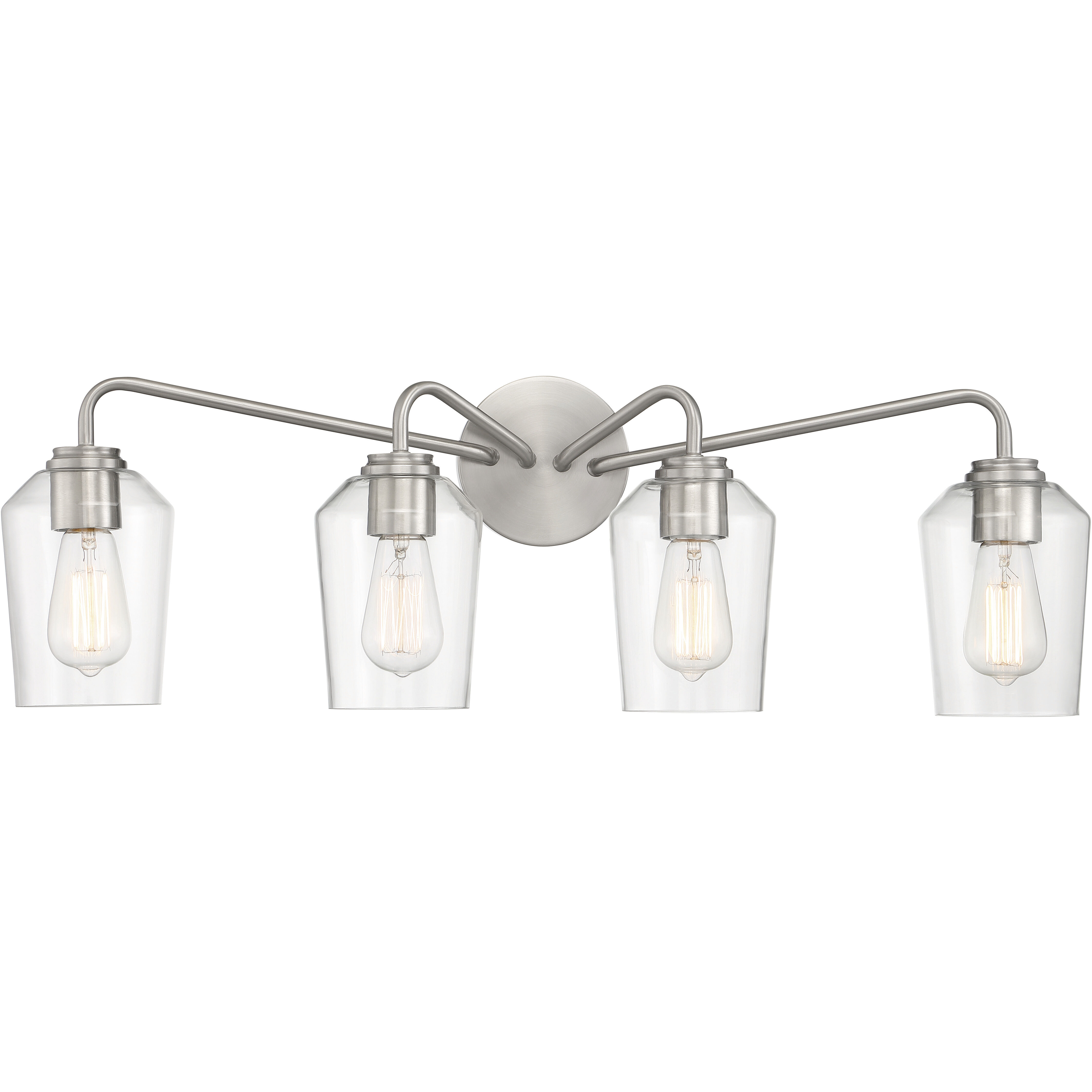 Shayna 4 Light 31 inch Brushed Polished Nickel Vanity Light Wall Light