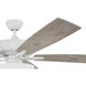 Super Pro 111 60 inch White with White/Washed Oak Blades Contractor Ceiling Fan