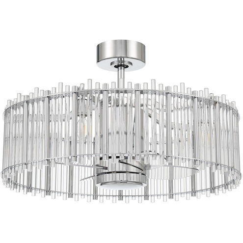 Reveal 24 inch Chrome with Clear Acrylic Blades Fandelier