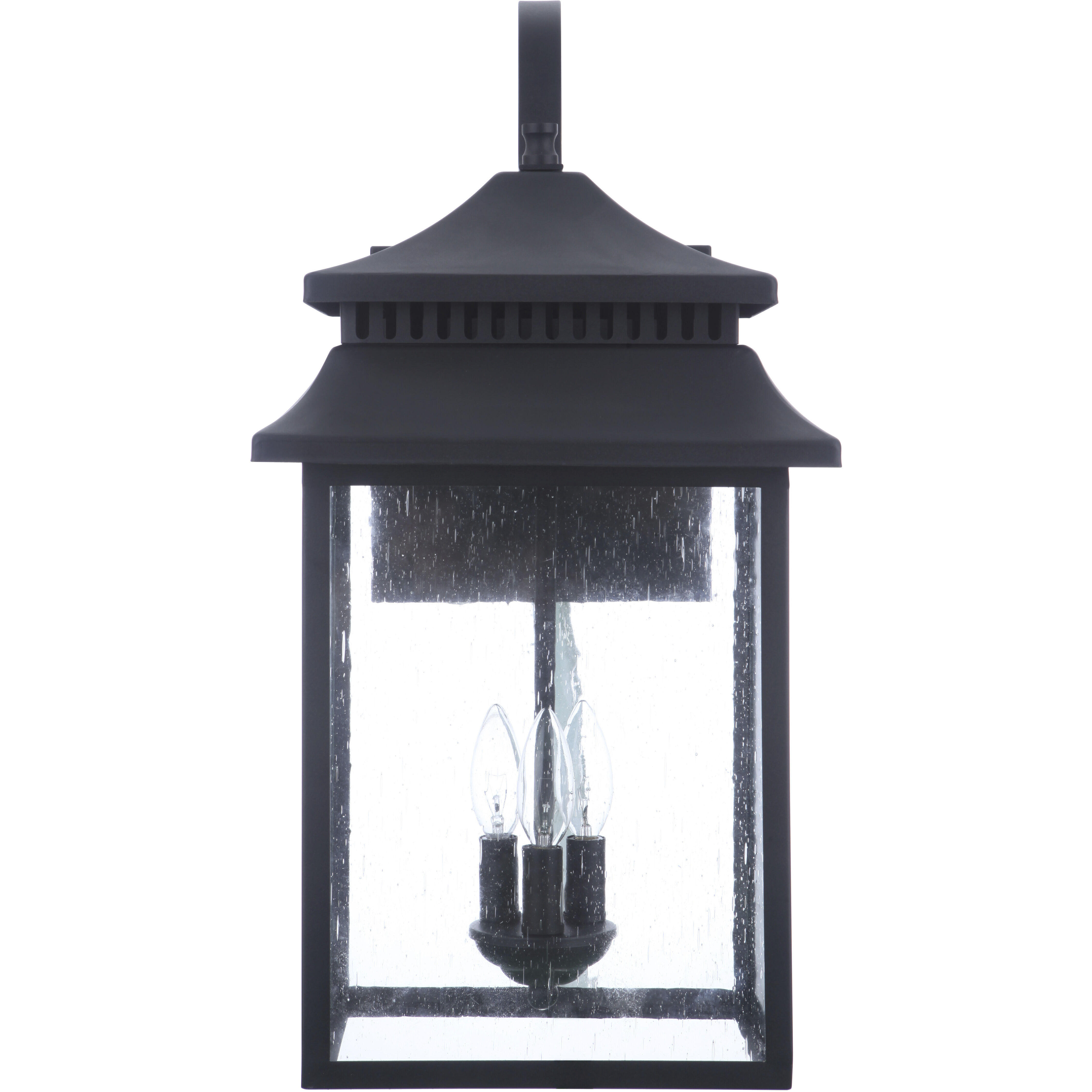 Crossbend 3 Light 24 inch Dark Bronze Gilded Outdoor Wall Lantern