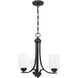 Neighborhood Bolden 3 Light 18 inch Flat Black Chandelier Ceiling Light in White Frost Glass, Neighborhood Collection