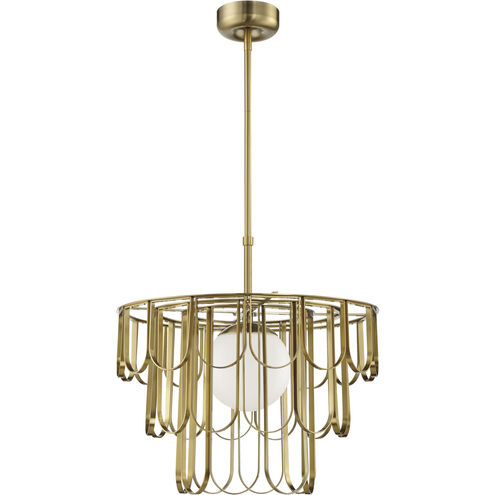 Melody 1 Light 24 inch Satin Brass Pendant Ceiling Light