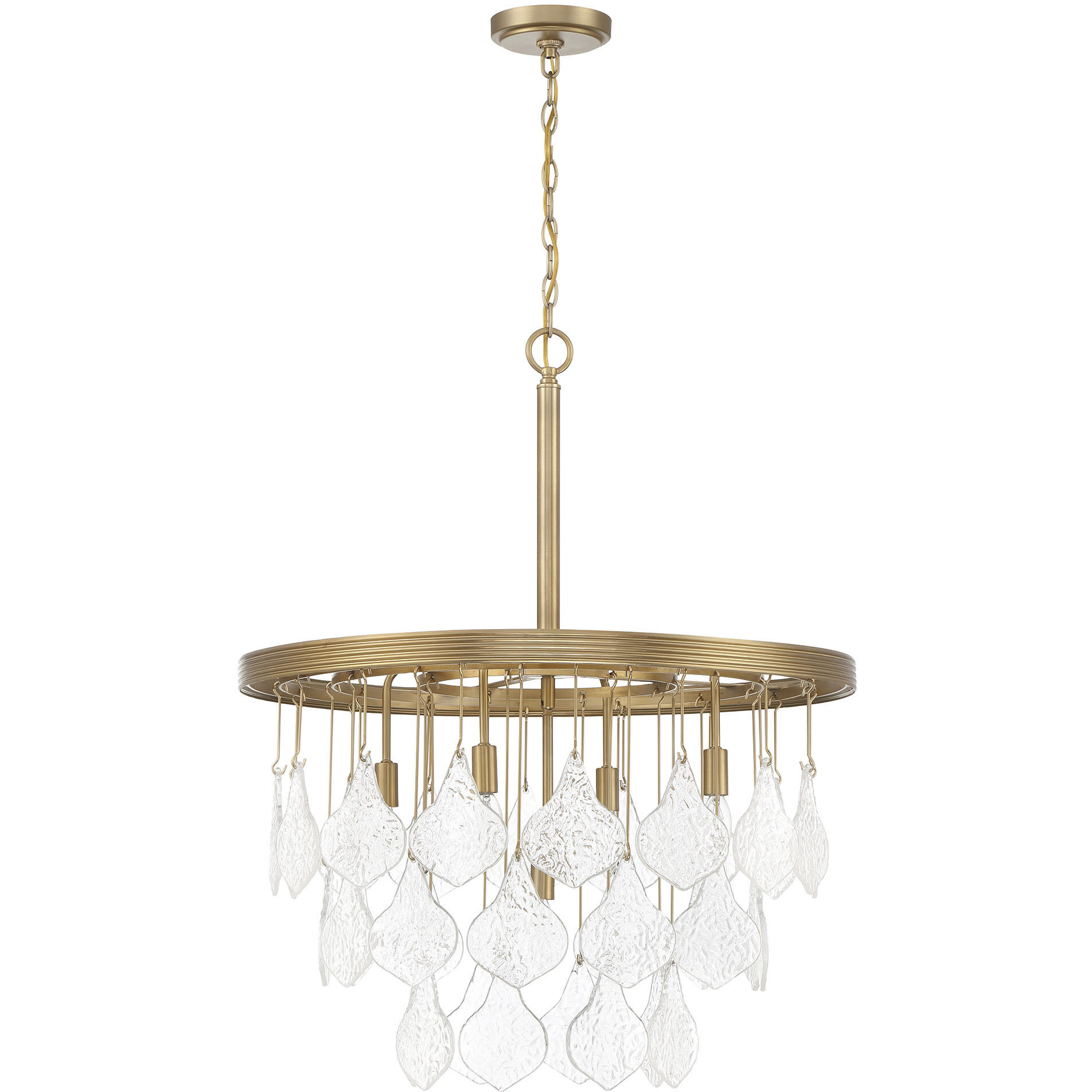 Vesi 5 Light 26 inch Satin Brass Pendant Ceiling Light