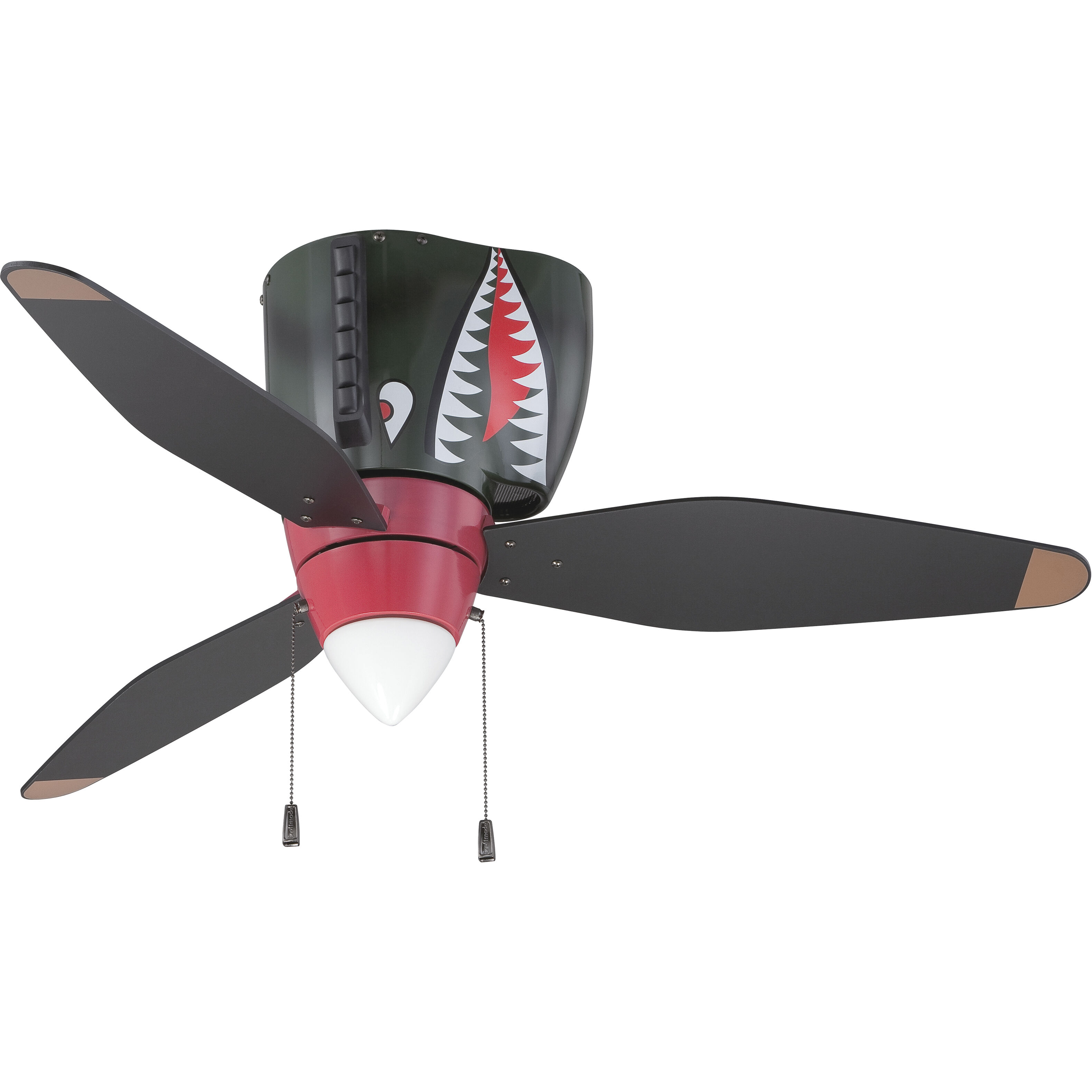 WarPlanes 48 inch WarPlanes Tiger Shark with Tiger Shark Blades Ceiling Fan