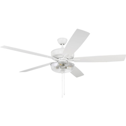 Super Pro 101 60 inch White with White/Washed Oak Blades Contractor Ceiling Fan