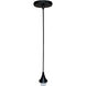 Design-a-fixture Matte Black Mini Pendant Rod Hardware, Shades Not Included