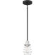 Neighborhood Thatcher 1 Light 5 inch Flat Black/Brushed Polished Nickel Mini Pendant Ceiling Light, Neighborhood Collection