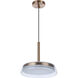 Centric LED 14 inch Satin Brass Pendant Ceiling Light