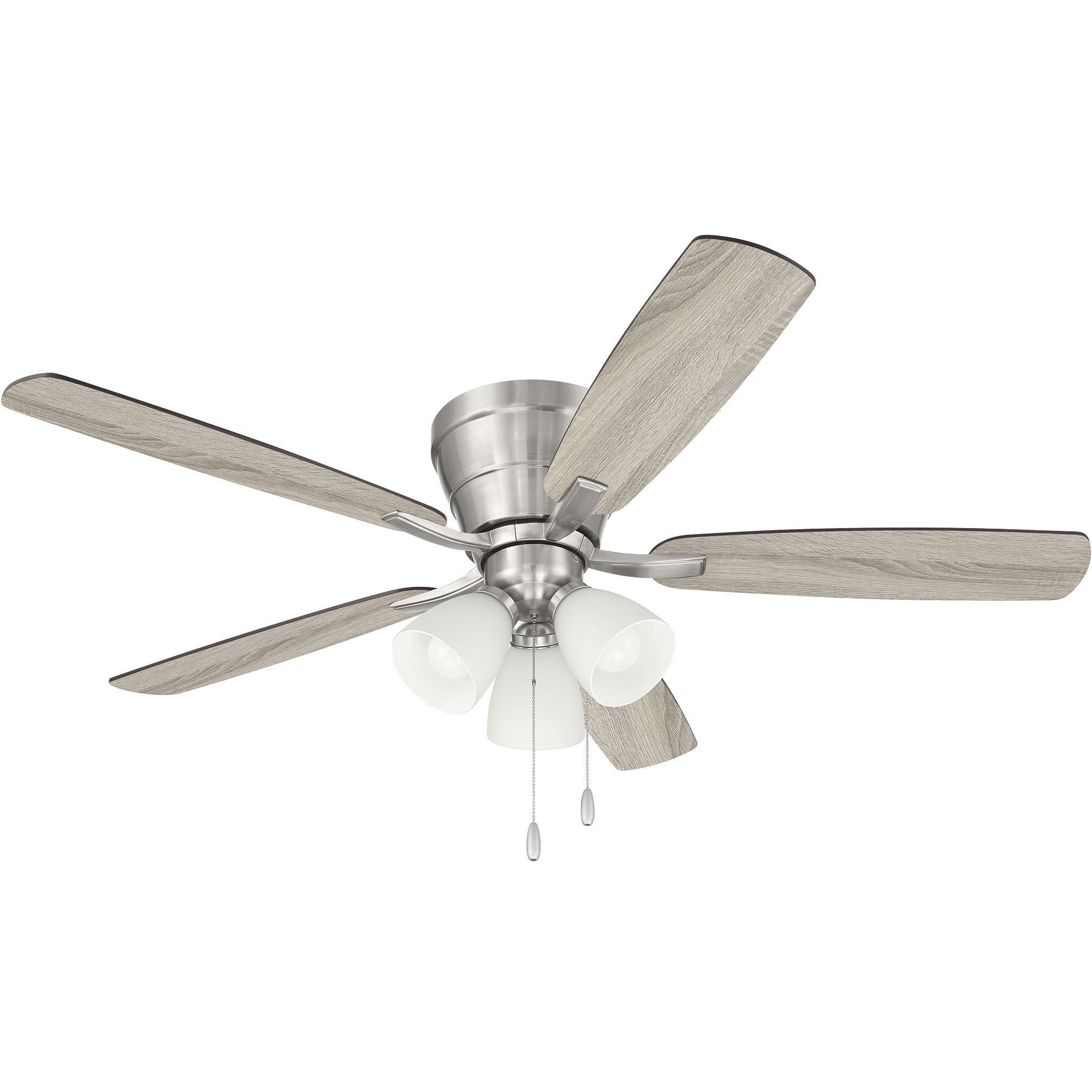 Wheeler 52 inch Brushed Polished Nickel with Driftwood/Walnut Blades Fan