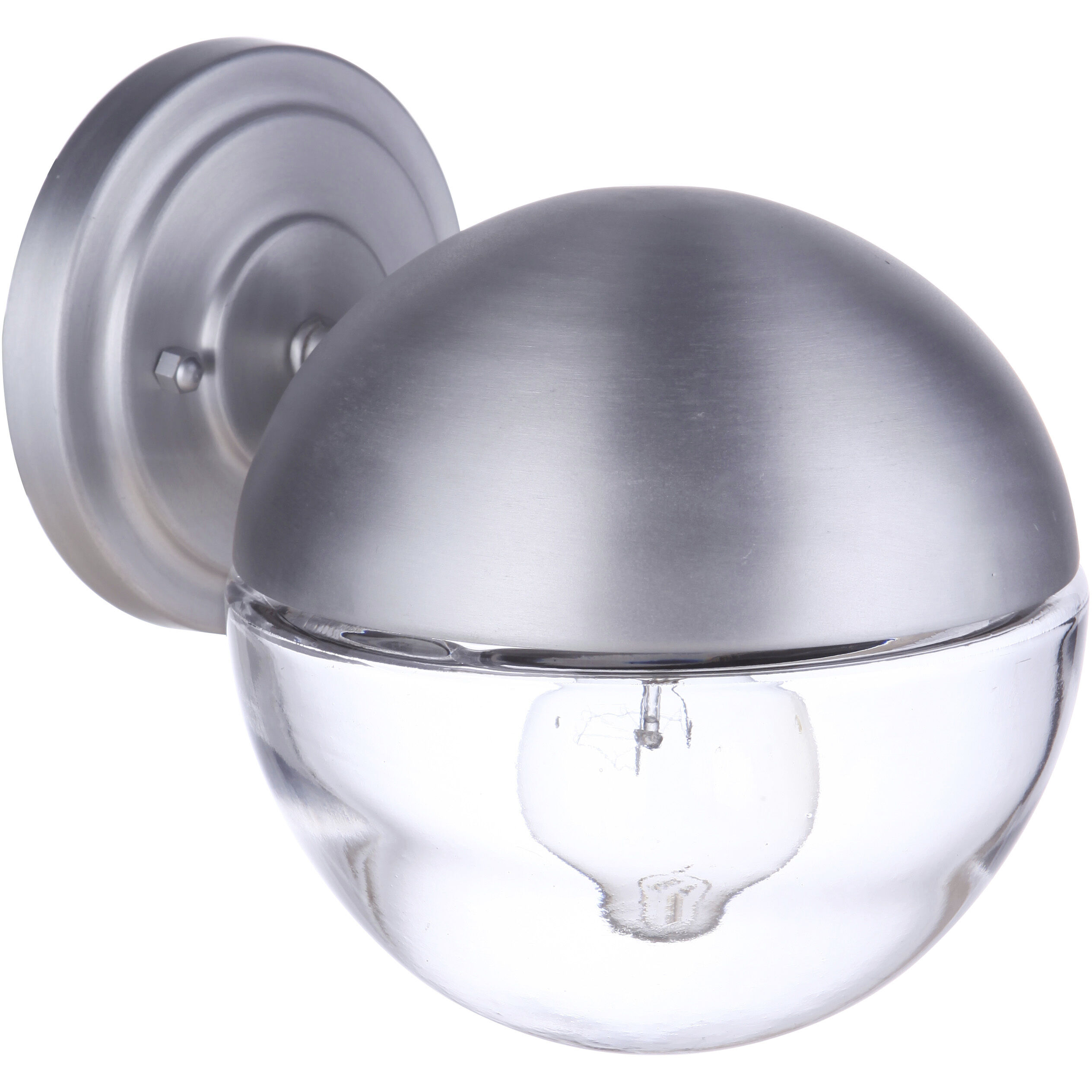 Evie Outdoor Wall Mount in Satin Aluminum, Small