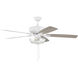 Pro Plus 101 52 inch White with White/Washed Oak Blades Contractor Ceiling Fan