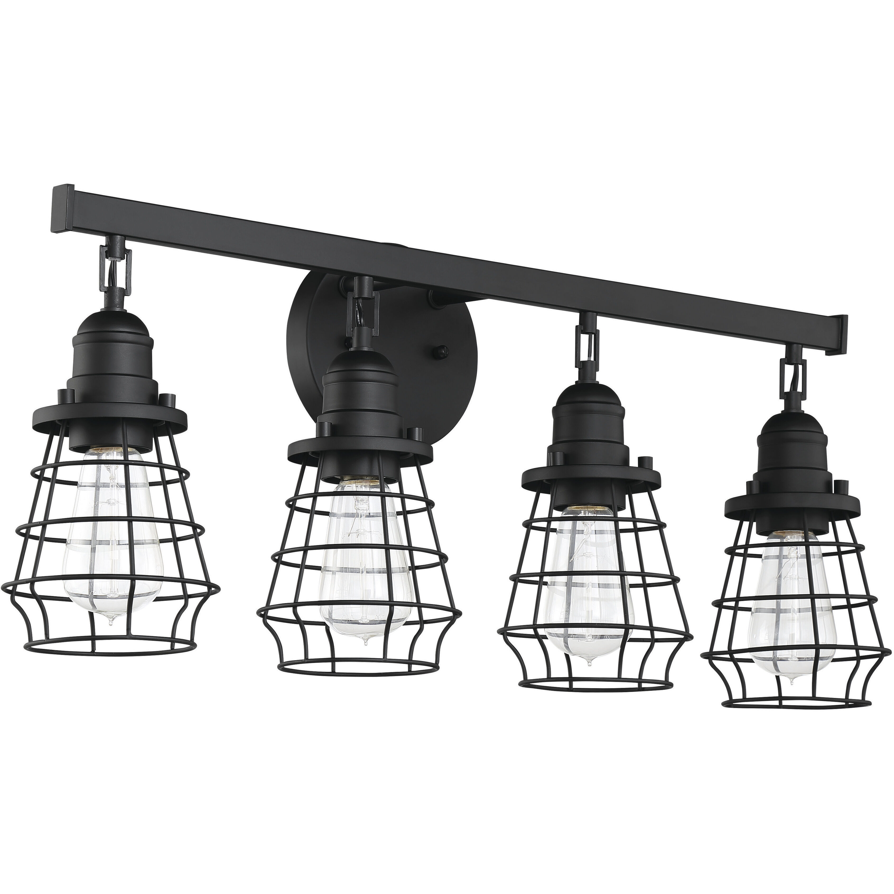 Neighborhood Thatcher 4 Light 26 inch Flat Black Vanity Light Wall Light, Neighborhood Collection