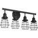 Neighborhood Thatcher 4 Light 26 inch Flat Black Vanity Light Wall Light, Neighborhood Collection