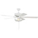 Pro Plus 101 52 inch White with White/Washed Oak Blades Contractor Ceiling Fan