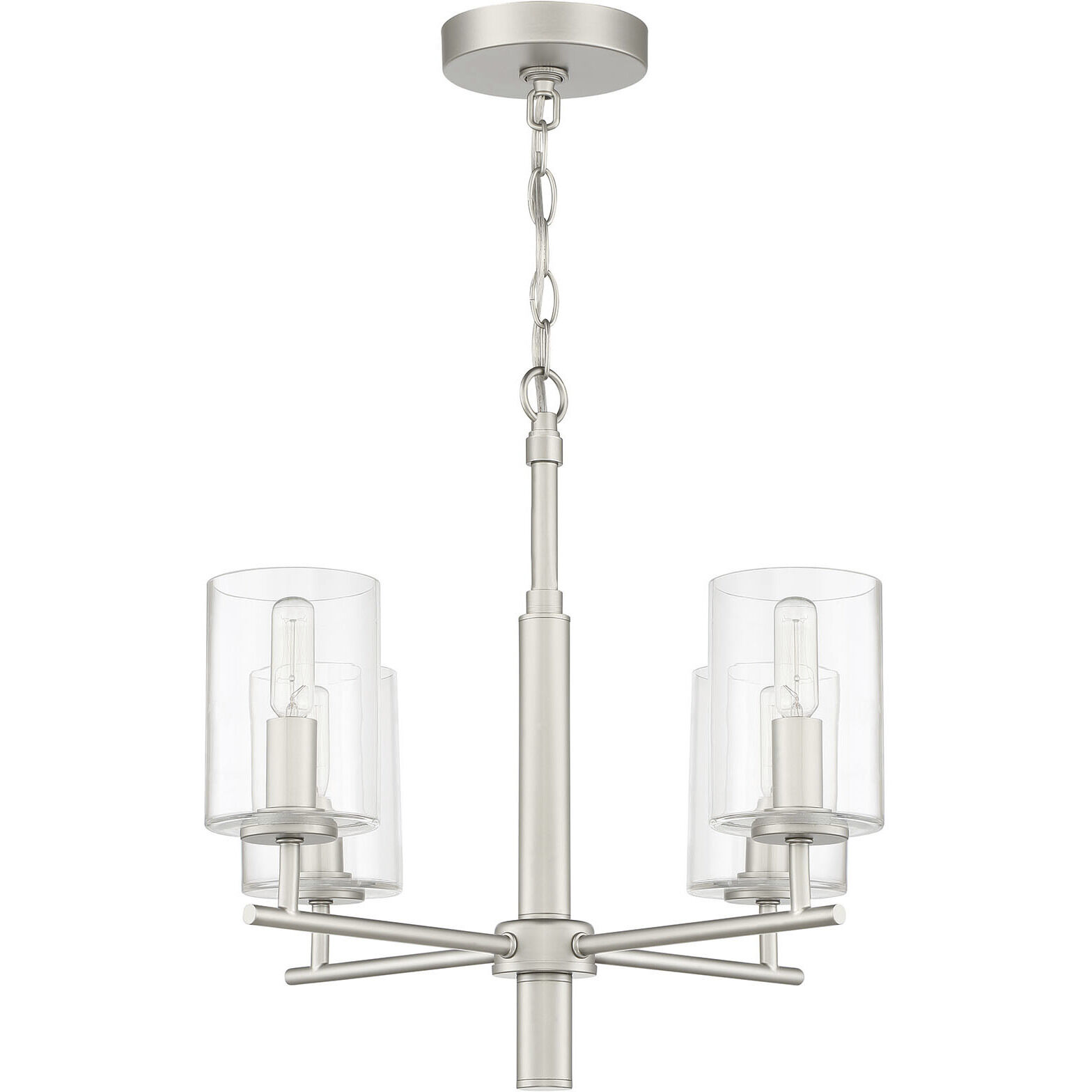 Hailie 4 Light 20 inch Satin Nickel Chandelier Ceiling Light
