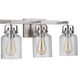 Foxwood 3 Light 21 inch Brushed Polished Nickel Vanity Light Wall Light