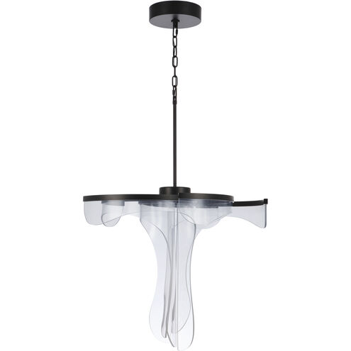 Estrella LED 27.6 inch Flat Black Pendant Ceiling Light, 5 Arm